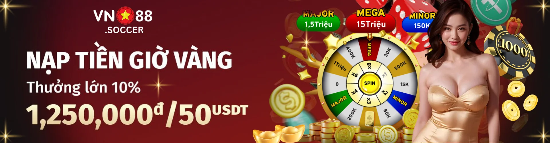 Khuyến mãi nạp tiền giờ vàng VN88